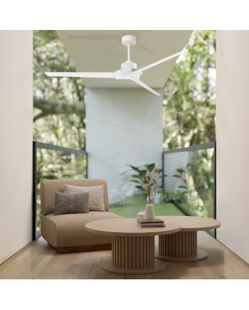 BRISA MINI * Ventilador IP44 BLANCO LED 20W-2700K-5000K